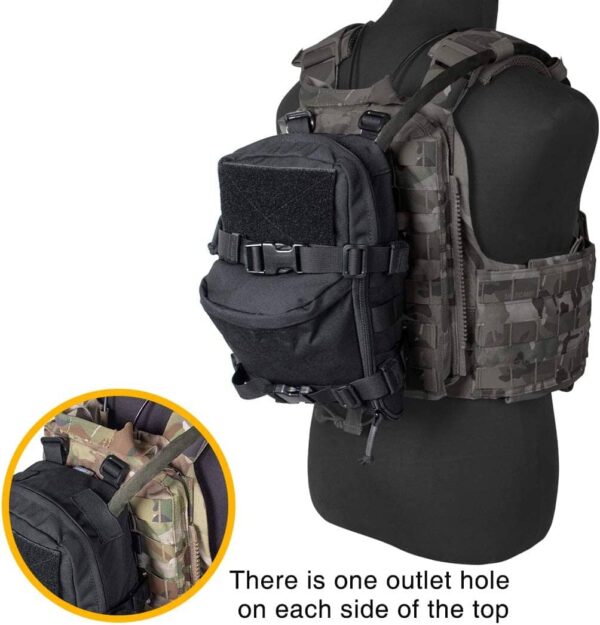 CKS Tactical Hydration Pack with MOLLE Webbing, Water Reservoir and Bladder for Tactical Vests and Backpacks