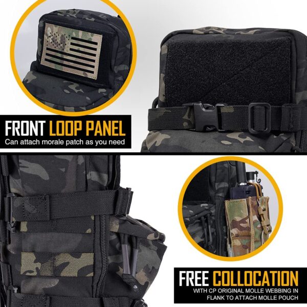 CKS Tactical Hydration Pack with MOLLE Webbing, Water Reservoir and Bladder for Tactical Vests and Backpacks