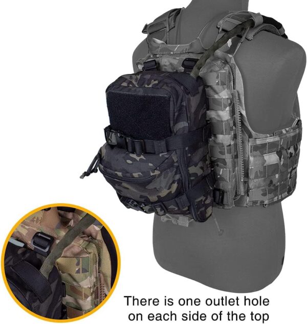 CKS Tactical Hydration Pack with MOLLE Webbing, Water Reservoir and Bladder for Tactical Vests and Backpacks