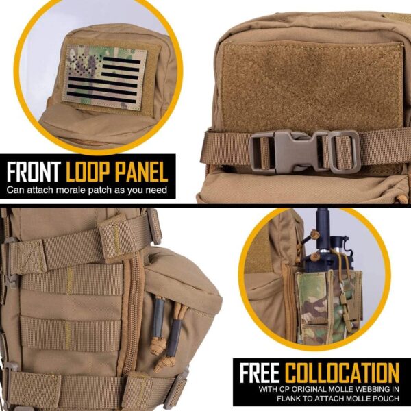 CKS Tactical Hydration Pack with MOLLE Webbing, Water Reservoir and Bladder for Tactical Vests and Backpacks