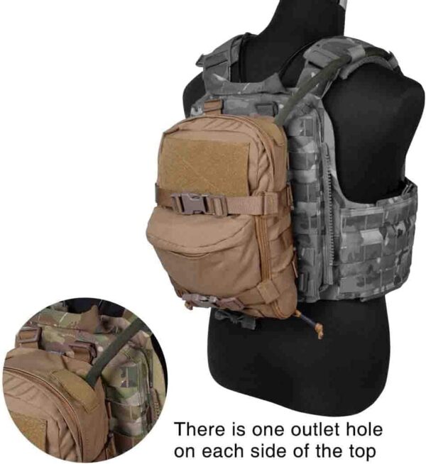 CKS Tactical Hydration Pack with MOLLE Webbing, Water Reservoir and Bladder for Tactical Vests and Backpacks