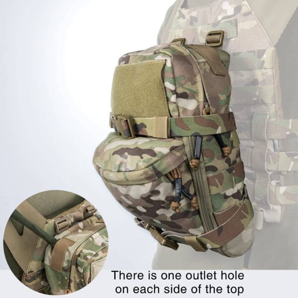 CKS Tactical Hydration Pack with MOLLE Webbing, Water Reservoir and Bladder for Tactical Vests and Backpacks