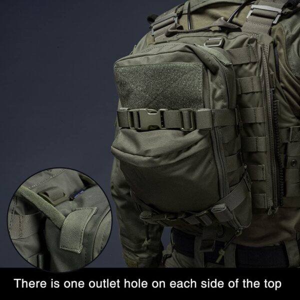 CKS Tactical Hydration Pack with MOLLE Webbing, Water Reservoir and Bladder for Tactical Vests and Backpacks