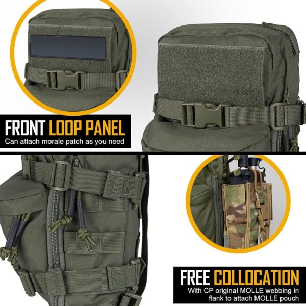 CKS Tactical Hydration Pack with MOLLE Webbing, Water Reservoir and Bladder for Tactical Vests and Backpacks