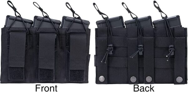 CKS Tactical 500D Nylon Triple Kangaroo Molle Magazine Pouch for 5.56mm and 9mm Magazines