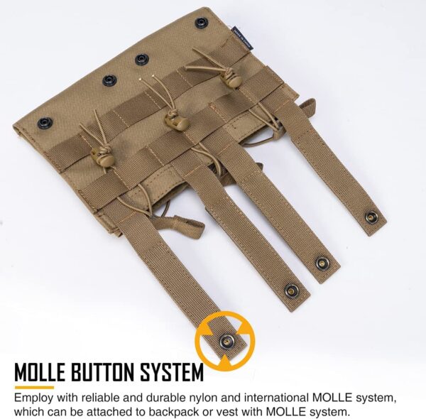 CKS Tactical 500D Nylon Triple Kangaroo Molle Magazine Pouch for 5.56mm and 9mm Magazines