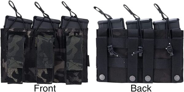 CKS Tactical 500D Nylon Triple Kangaroo Molle Magazine Pouch for 5.56mm and 9mm Magazines