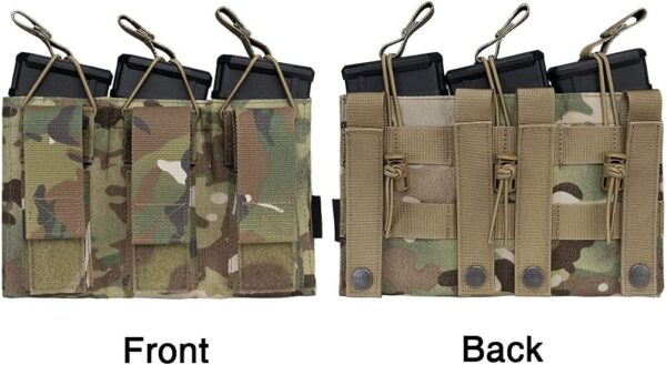 CKS Tactical 500D Nylon Triple Kangaroo Molle Magazine Pouch for 5.56mm and 9mm Magazines