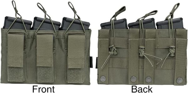 CKS Tactical 500D Nylon Triple Kangaroo Molle Magazine Pouch for 5.56mm and 9mm Magazines