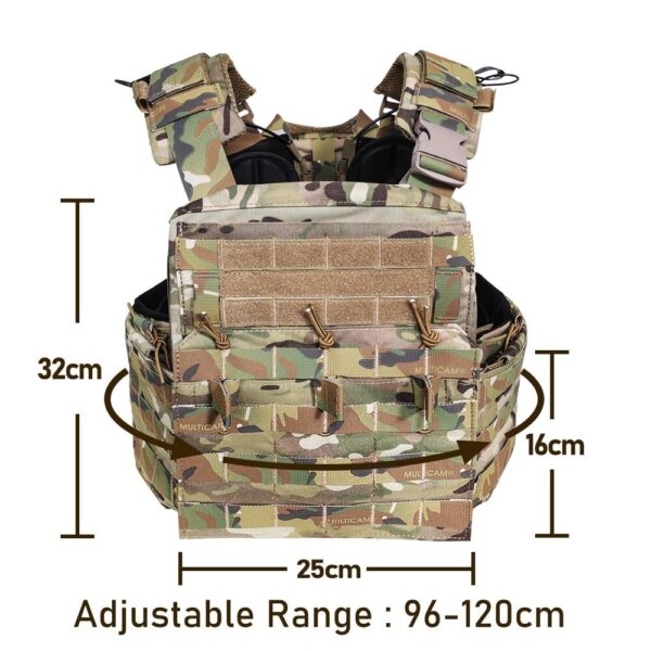 CKS TACTICAL Vest Plate Carrier with Quick Release Fit 25x30cm Ballistic plate