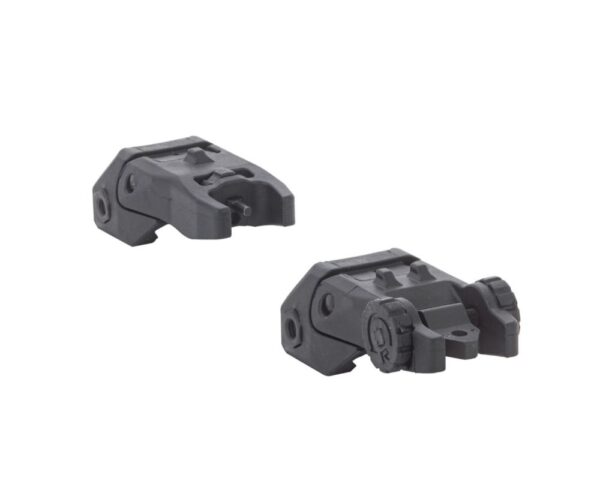 MEPRO FABS-FLIP ALUMINUM BACKUP SIGHTS-4 DOT REAR/ORANGE HYPER BRIGHT FRONT-BLACK BODY-ML40420