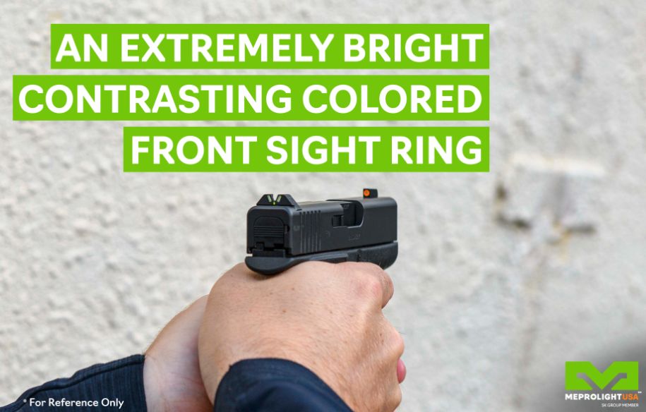 HYPER-BRIGHT™ V-SIGHT-FIXED-PISTOL-SET-S&W M&P FULL SIZE/COMPACT-O RING/G-ML41710G