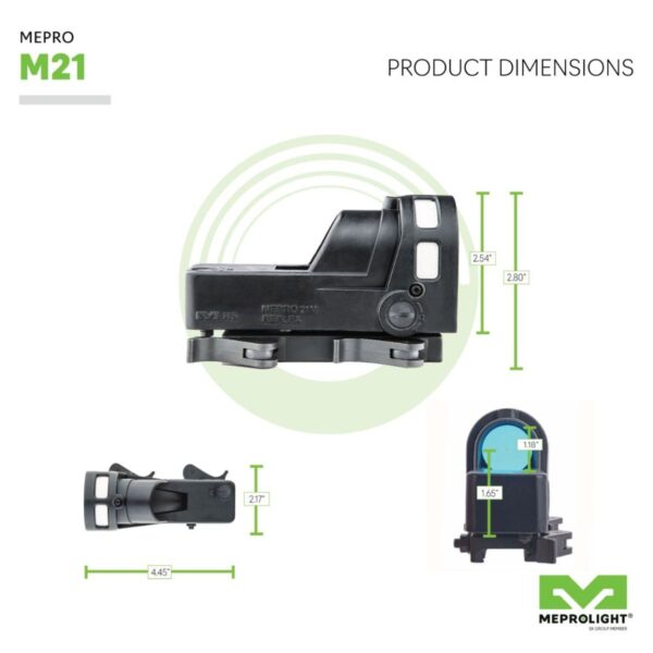 MEPRO M21 Bullseye Reticle with 4.3 MOA and Picatinny Adapter-ML62611